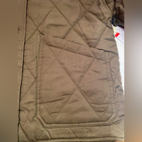 NWT Social Standard by Sanctuary Quilted Twill Jacket Green Size X-Small - Picture 5 of 15